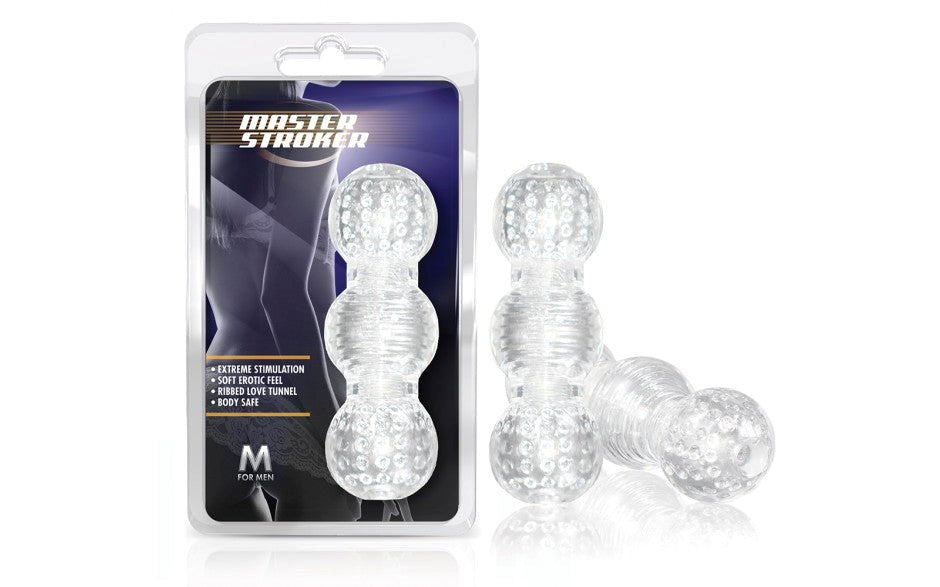M for Men Master Stretchy Male Stroker Clear - Masturbators and Strokers