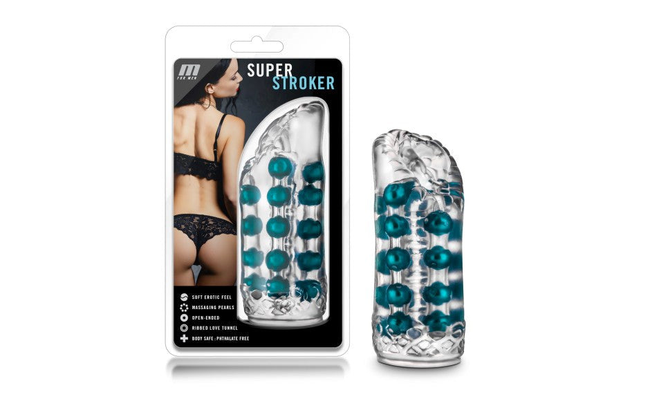 M for Men Super Realistic Feel Male Stroker Clear - Masturbators and Strokers