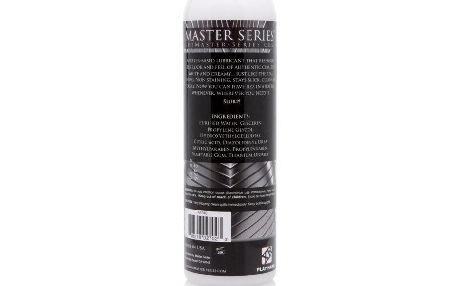 Master Series Jizz Unscented Water Based Lubricant 236ml - Water Based Lubes