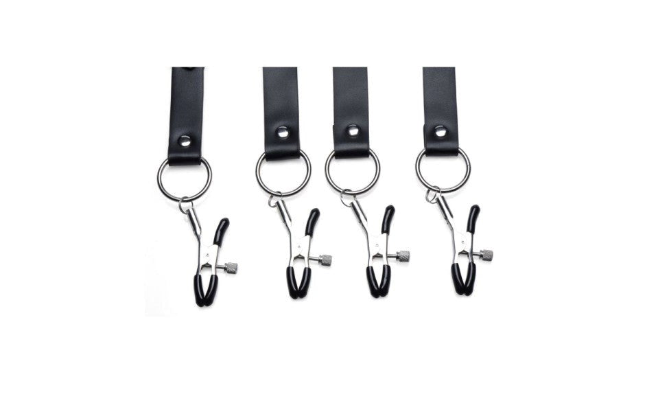 Master Series Spread Labia Bondage Spreader Straps XL - Spreaders and Hangers