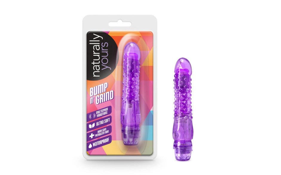 Naturally Yours Bump N Grind Vibrating Dildo Purple - Vibrating Dildos