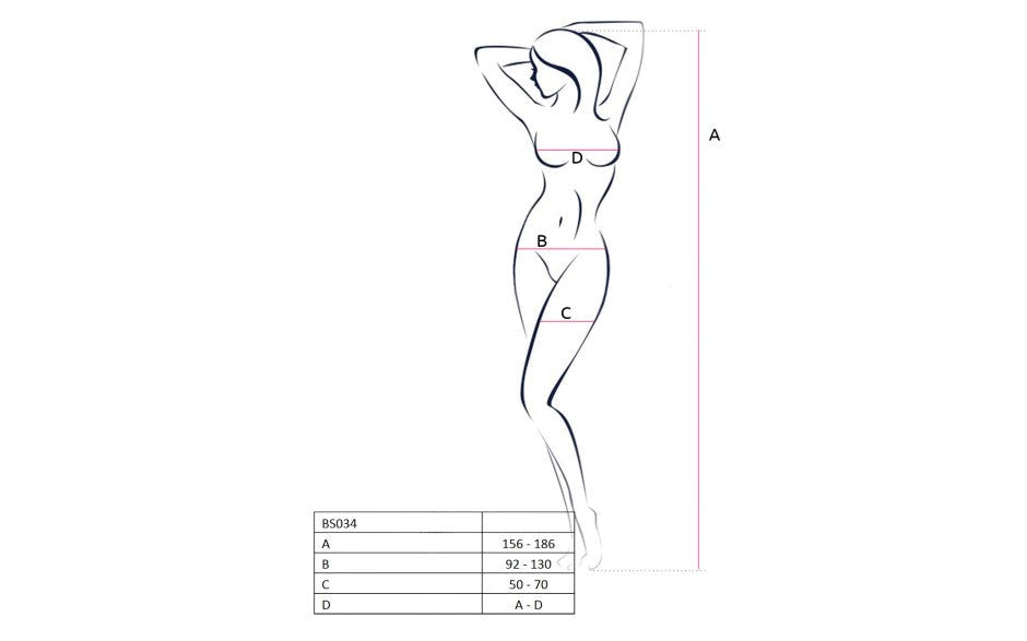 Passion Lingerie Sexy and Classy Womens Bodystocking BS034 One Size Black - Body Stockings