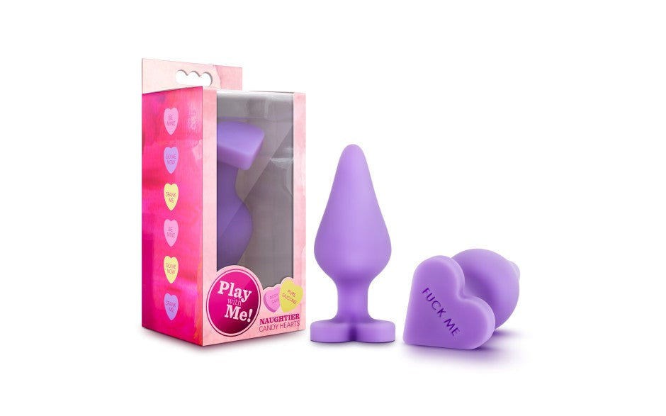 Play With Me Naughtier Candy Heart Shaped Fuck Me Butt Plug - Butt Plugs