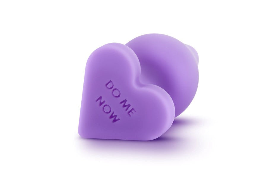 Play With Me Naughty Candy Heart Shaped Do Me Now Silicone Anal Plug - Butt Plugs