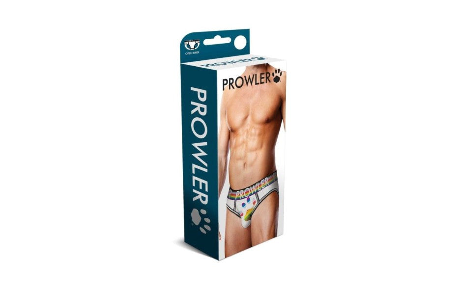 Prowler Oversized Paw Open Backless Mens Brief White - Mens Briefs And Boxers