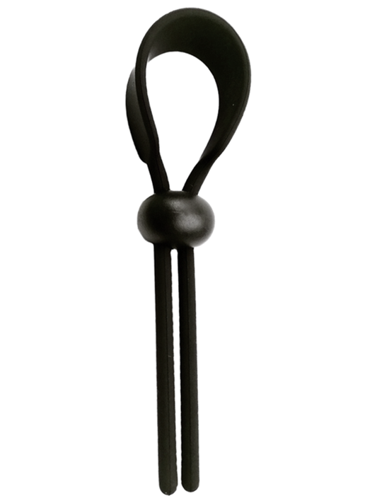 Playful Nero Adjustable Silicone Wide Lasso Cock Ring