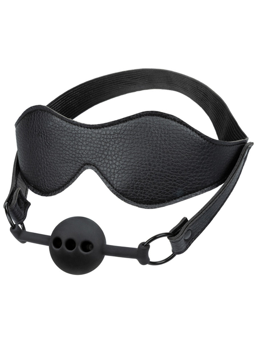 CalExotics Nocturnal Collection Eye Mask and Ball Gag - Masks And Blindfolds