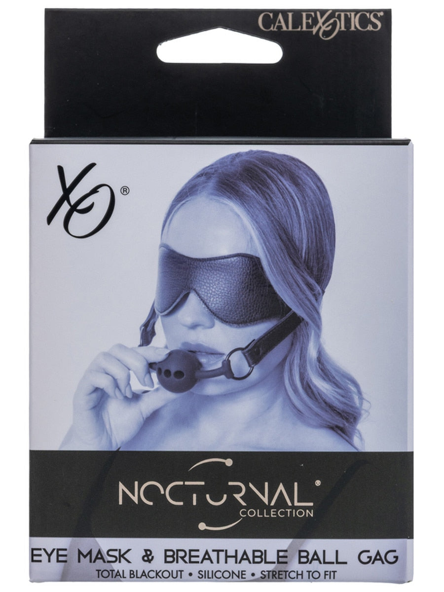 CalExotics Nocturnal Collection Eye Mask and Ball Gag - Masks And Blindfolds