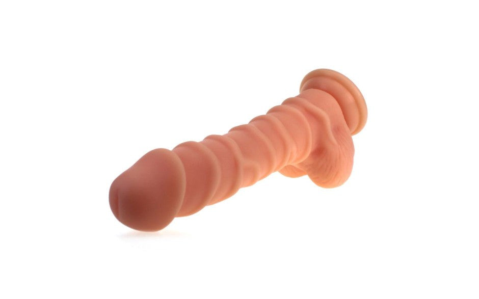 X-Men 22 cm Ridged Shaft Realistic Dildo With Balls - Realistic Dildos