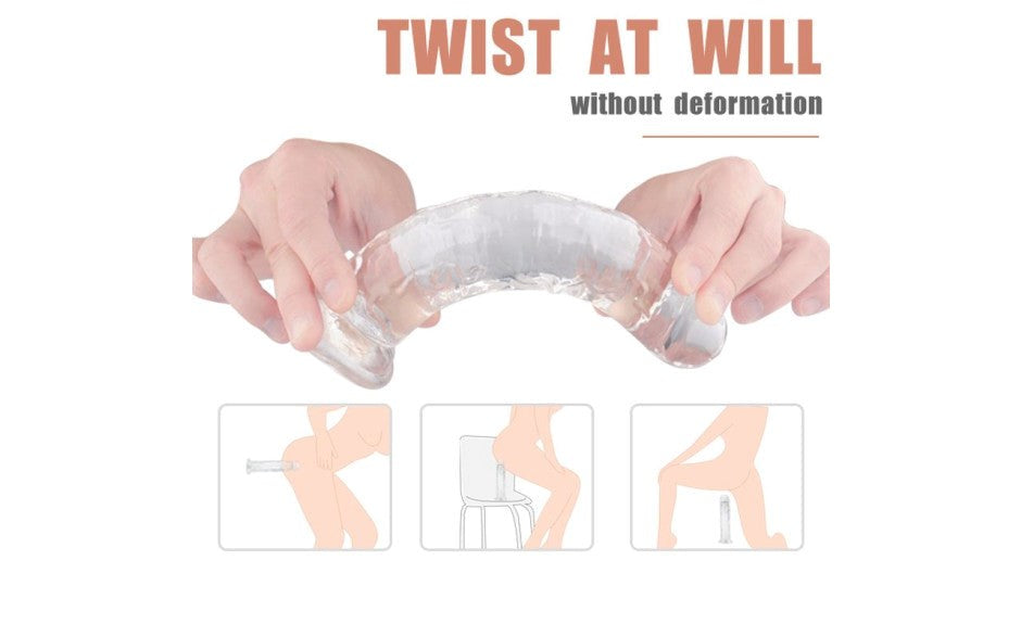 S-Hande Lester Realistic Texture Dong Small Clear - Realistic Dildos