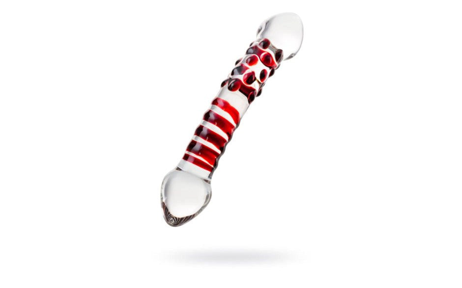 Sexus Red Delight Glass Dildo 19cm - Glass Sex Toys
