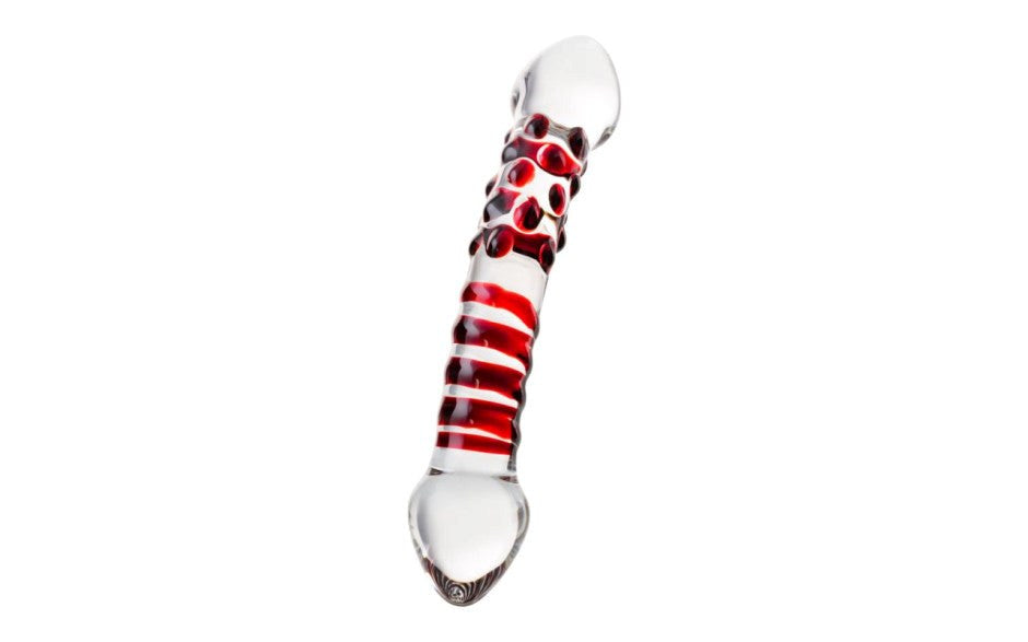 Sexus Red Delight Glass Dildo 19cm - Glass Sex Toys