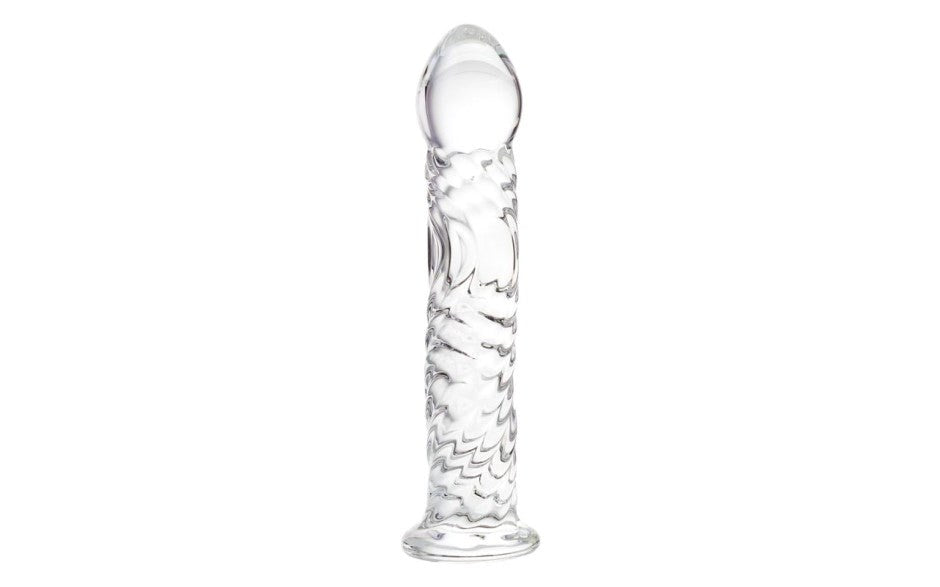 Sexus Suction Cup Glass Dildo 16cm Clear - Glass Sex Toys