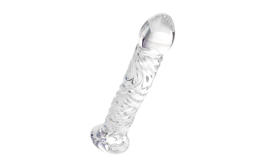 Sexus Suction Cup Glass Dildo 16cm Clear - Glass Sex Toys