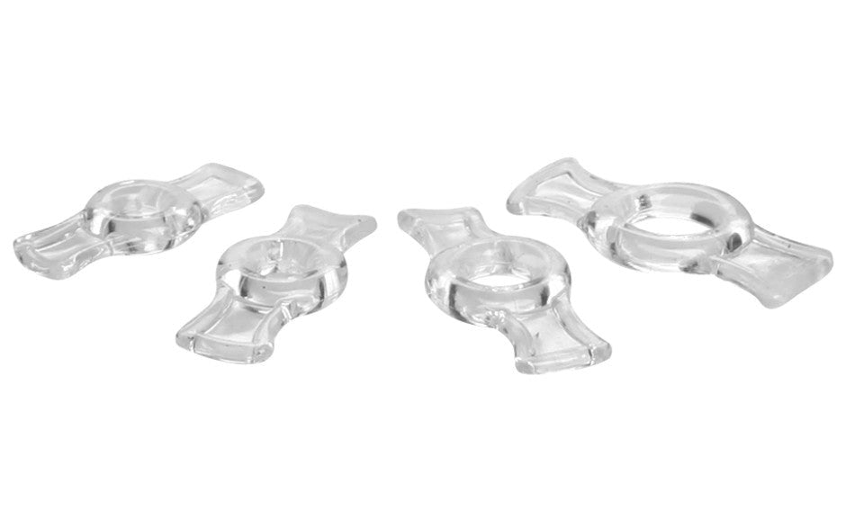 Size Matters Endurance 4 Piece Penis Ring Set Clear - Cock Ring Sets