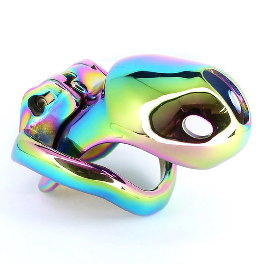 BDStyle Rainbow Male Metal Chastity Cage HTV3 XL
