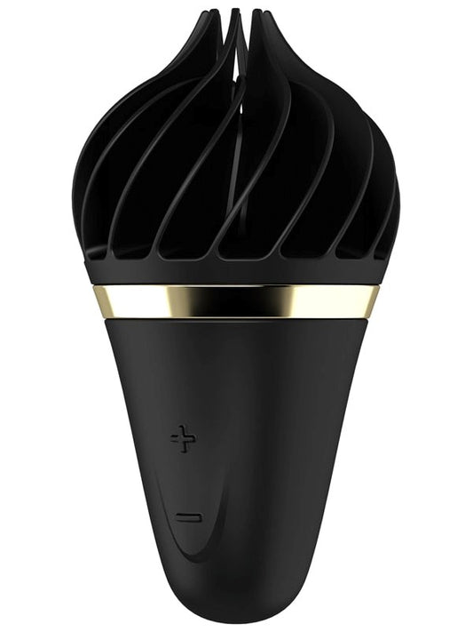 Satisfyer Sweet Treat Silicone Clitoral Vibrator Black / Gold