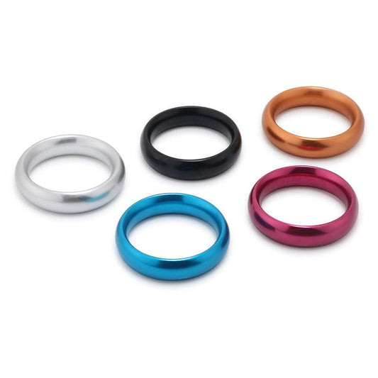 BDStyle Aluminum6 Round Erection Enhancer Cock Ring Medium