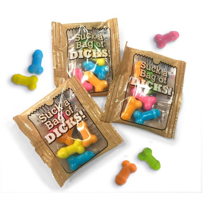 Little Genie Suck a Bag Of Dicks Bulk Bag Of 25 Party Packs Pecker Lollies - Party Gifts and Novelties