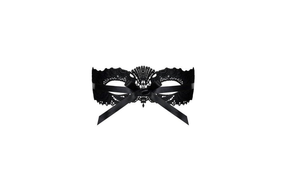 Obsessive A700 Black Sexy Eye Mask with Ribbon Tie - Masks And Blindfolds