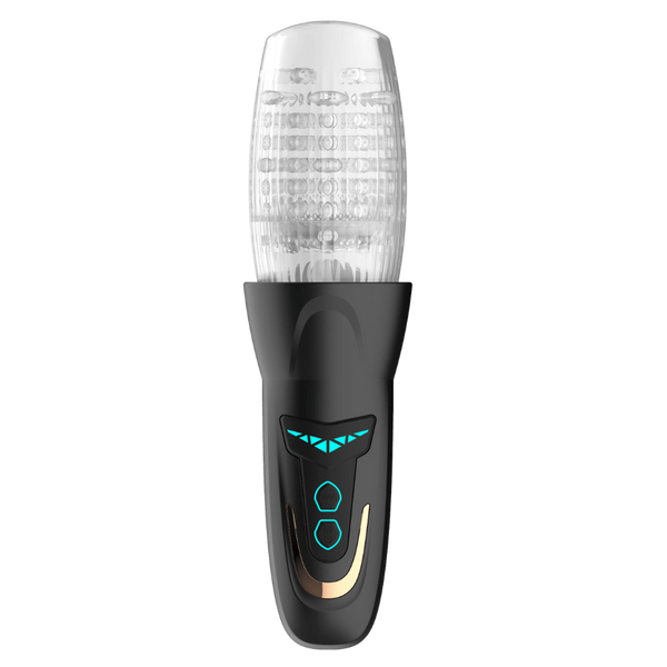 Amovibe Dragon Pro Rechargeable Rotating Male Masturbator Black - Masturbators and Strokers