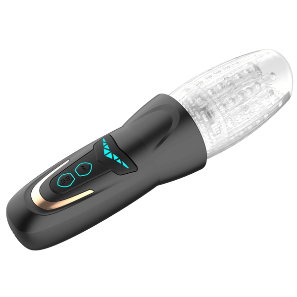 Amovibe Dragon Pro Rechargeable Rotating Male Masturbator Black - Masturbators and Strokers