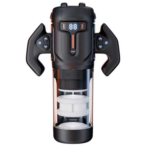 Amovibe Turbo Thrusting and Rotating Male Masturbator Black - Masturbators and Strokers