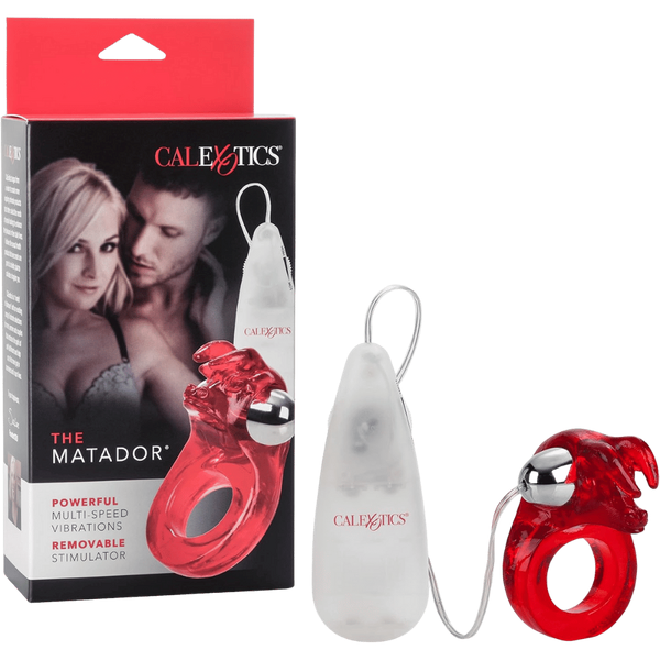 California Exotics The Matador Vibrating Cock Ring Red - Vibrating Cock Rings