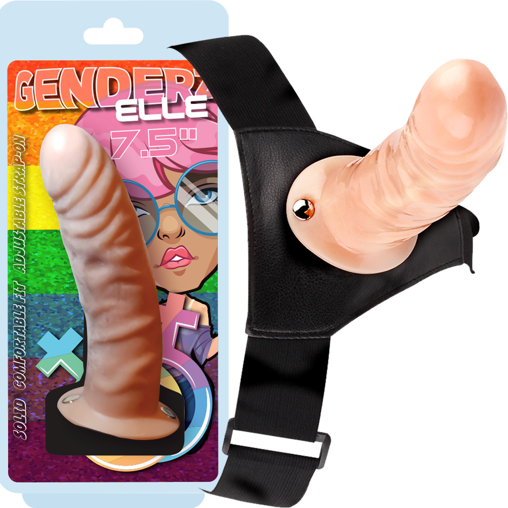 Genderz Elle Realistic Suction Cup Dildo 7.5 Inch Flesh - Realistic Dildos