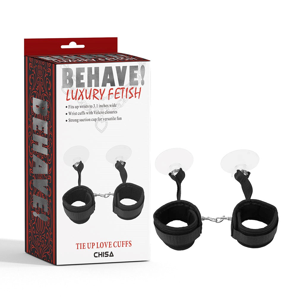 Behave Tie Up Love Adjustable BDSM Cuffs Black - Cuffs And Restraints