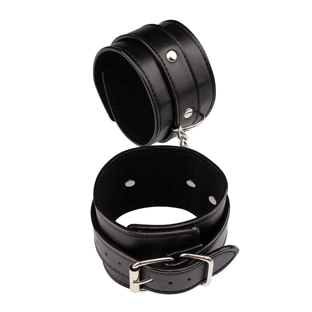 Behave Classic Adjustable Bondage Ankle Cuffs Black - Cuffs And Restraints