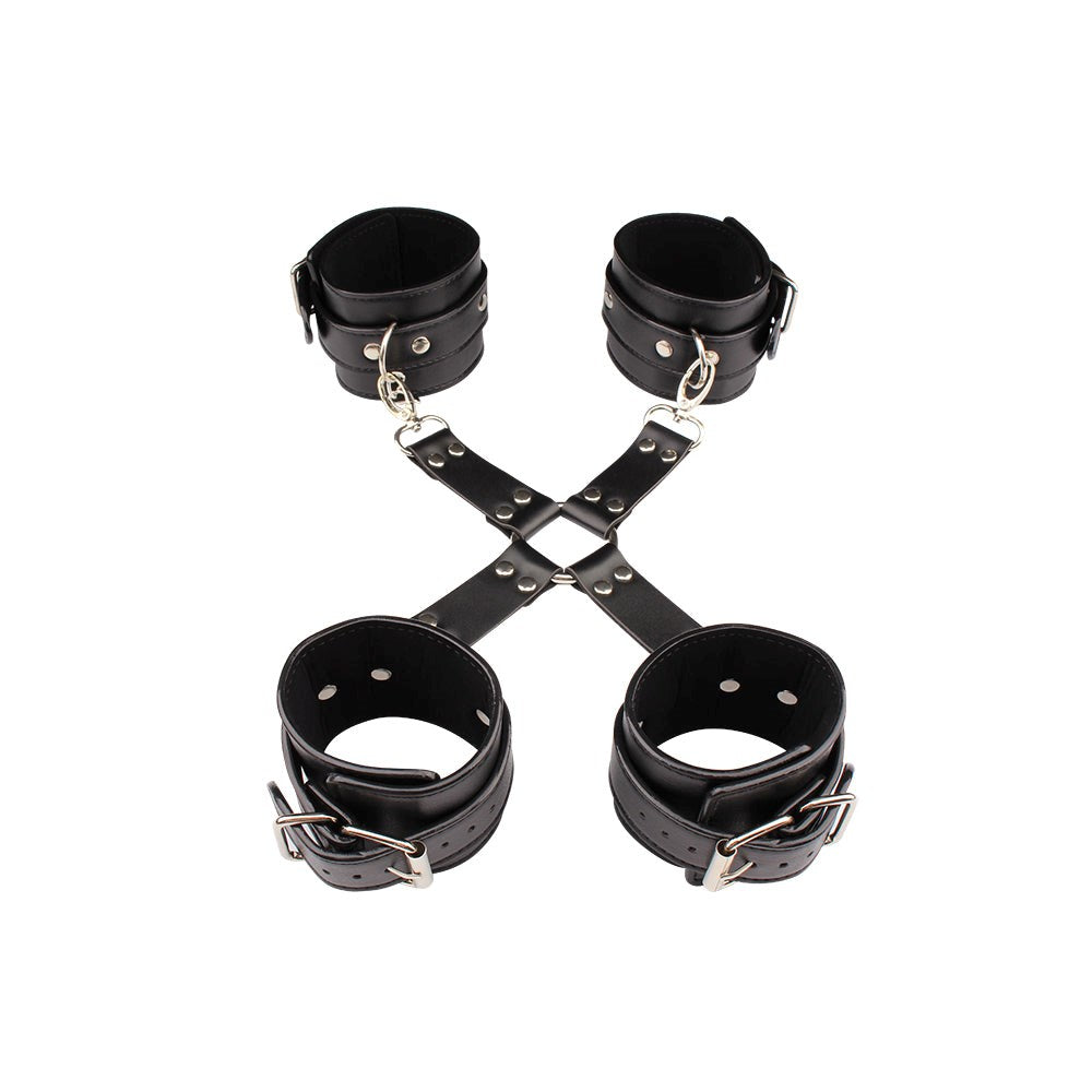 Behave Dominate Tonight Adjustable S&M Kit Black - Bondage Kits