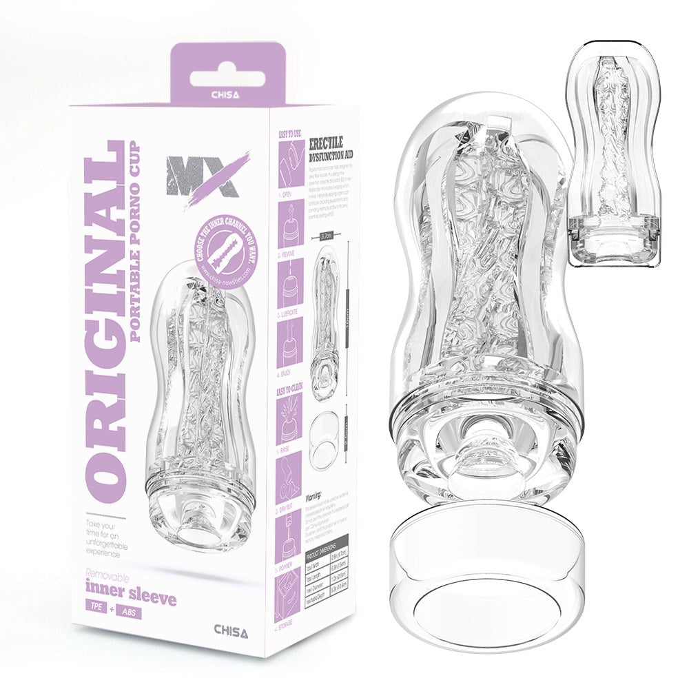 MX Original Portable Porno Phthalate Free Mens Masturbator Cup - Masturbators and Strokers