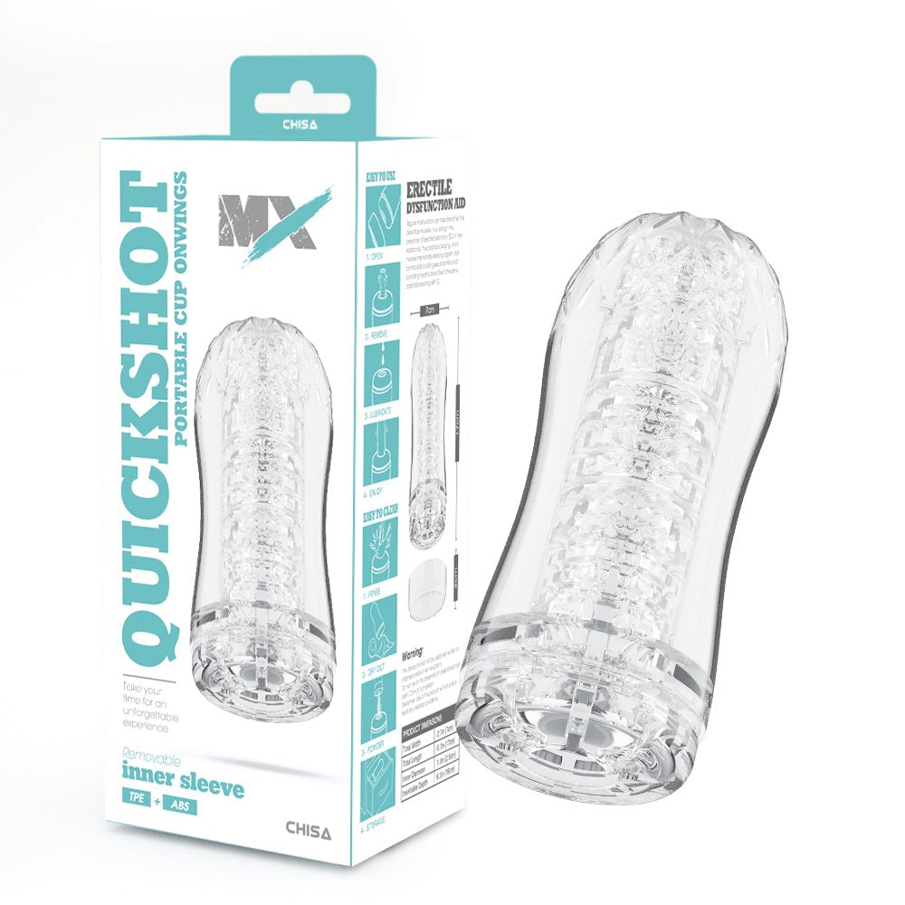MX Quickshot Portable Cup Onwings Male Masturbator Device - Masturbators and Strokers