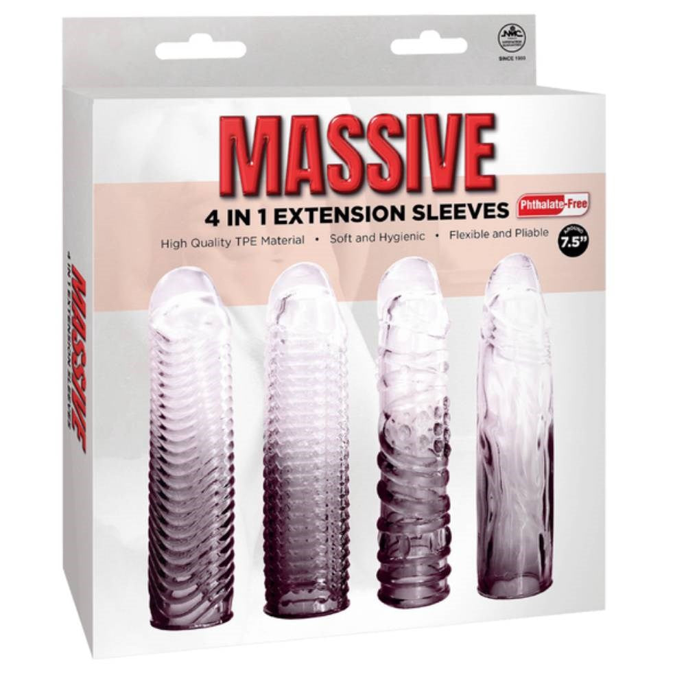 Massive 4 in 1 Soft Male Penis Extension Sleeve - Penis Sleeves and Extenders
