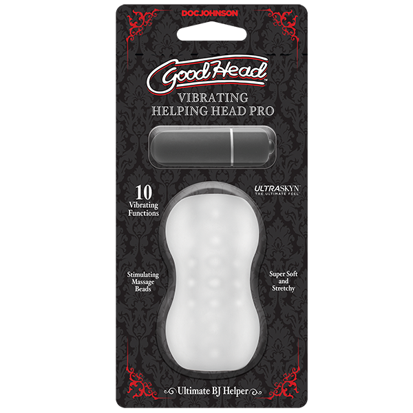 GoodHead Vibrating Helping Head Pro Male Masturbator Frost - Masturbators and Strokers