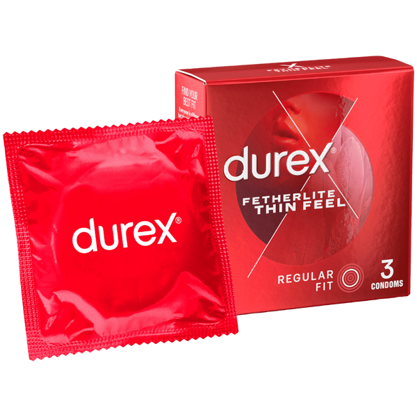 Durex Fetherlite Thin Feel Regular Fit Condoms 3 Piece - Condoms