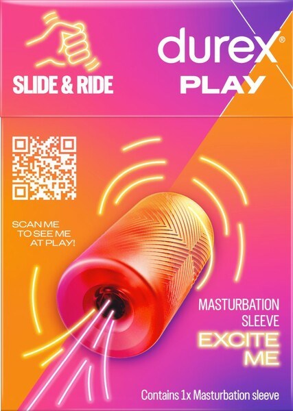 Durex Play Slide & Ride Textured Male Masturbation Sleeve - Masturbators and Strokers