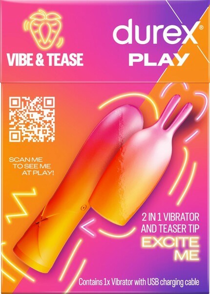 Durex Play Vibe & Tease 2 In 1 G Spot Vibrator & Teaser Tip - G-Spot Vibrators