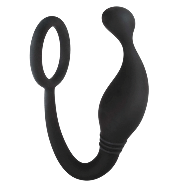 Jet Horny Male Prostate Plug With Love Ring Black - Prostate Toys