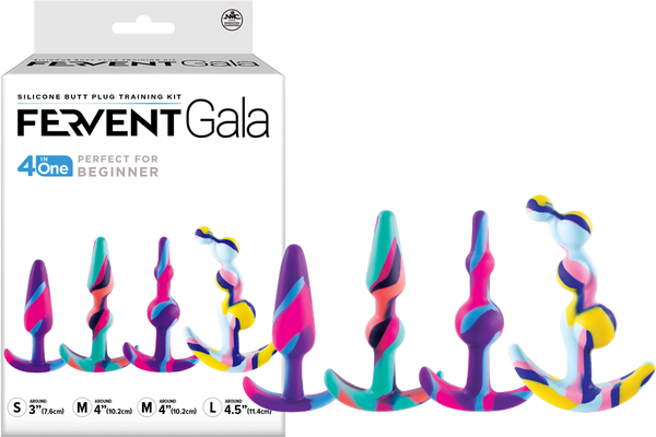 Fervent Gala Flared Base Silicone Butt Plug Training Kit - Butt Plugs
