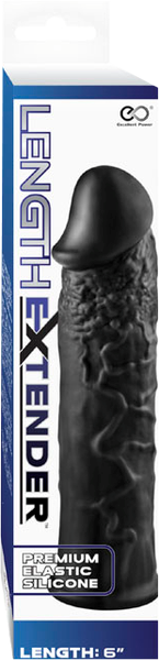 Excellent Power Penis Length Extender 6 Inch Black - Penis Sleeves and Extenders