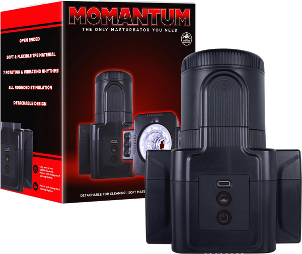 Momantum The SLR 7 Function Automatic Mens Masturbator Black - Masturbators and Strokers