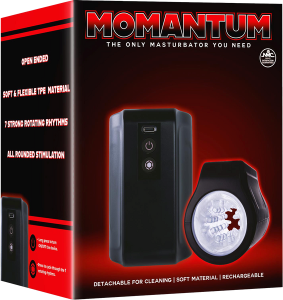 Momantum The Hex Rotatic & Thrusting Automatic Male Stroker Black - Masturbators and Strokers