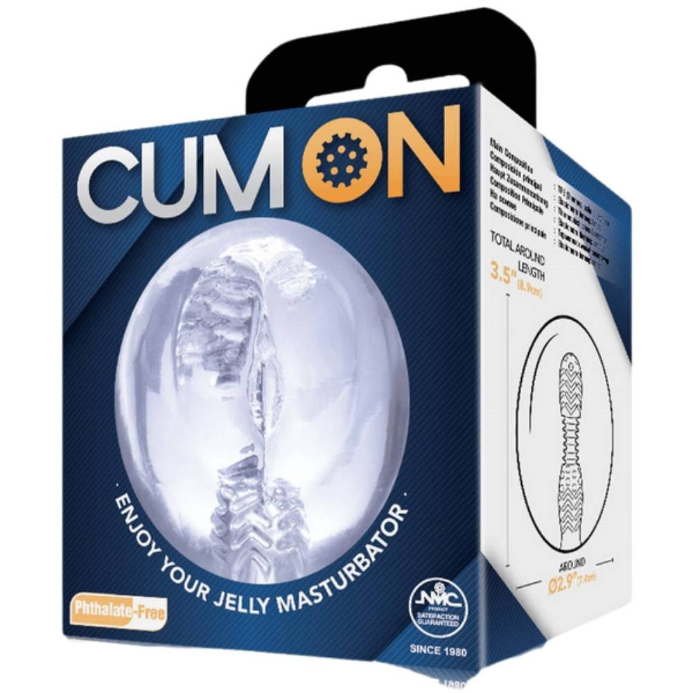 Cum On Pocket Jelly Transparent Mens Masturbator 3.5 Inches - Masturbators and Strokers