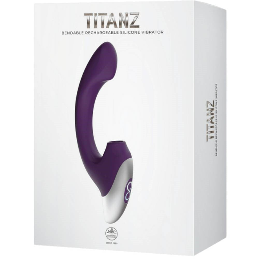 Titanz Bendable Thumping Rechargeable G-Spot Silicone Vibrator - G-Spot Vibrators