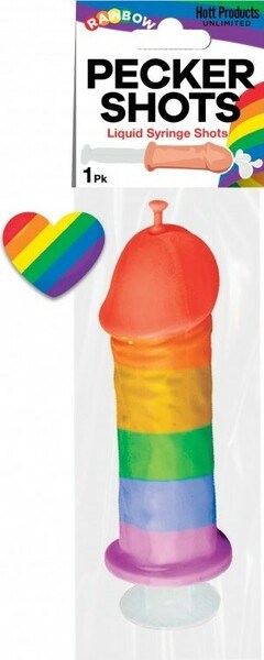 Rainbow Pecker Shots Liquid Syringe by Hott Products - Party Gifts and Novelties