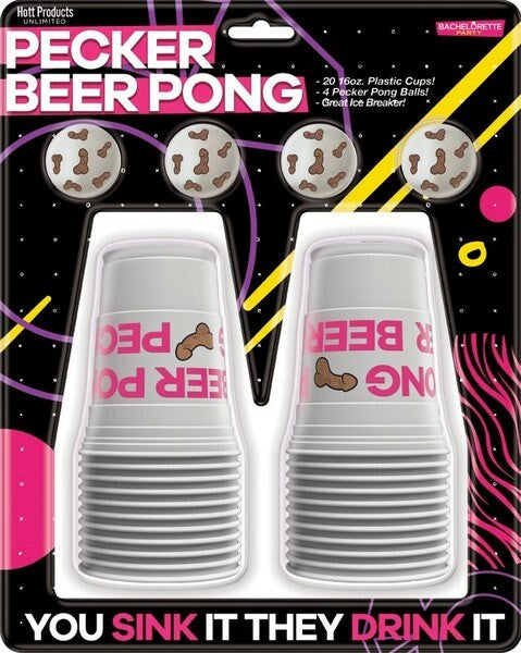 Hott Products Pecker Beer Pong Erotic Play Set - Party Gifts and Novelties