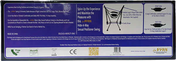 La Viva Hide a Way Sexual Position Free Standing Sex Swing - Sex Swings And Slings