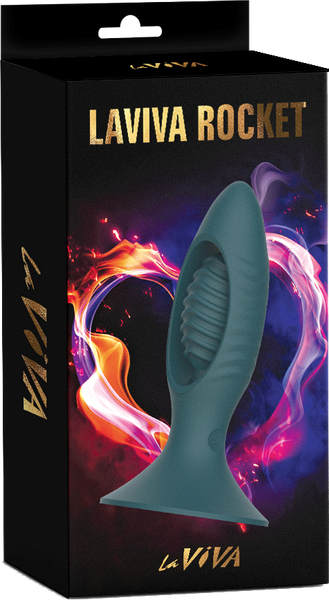 La Viva Remote Control Rocket Butt Plug Teal - Butt Plugs